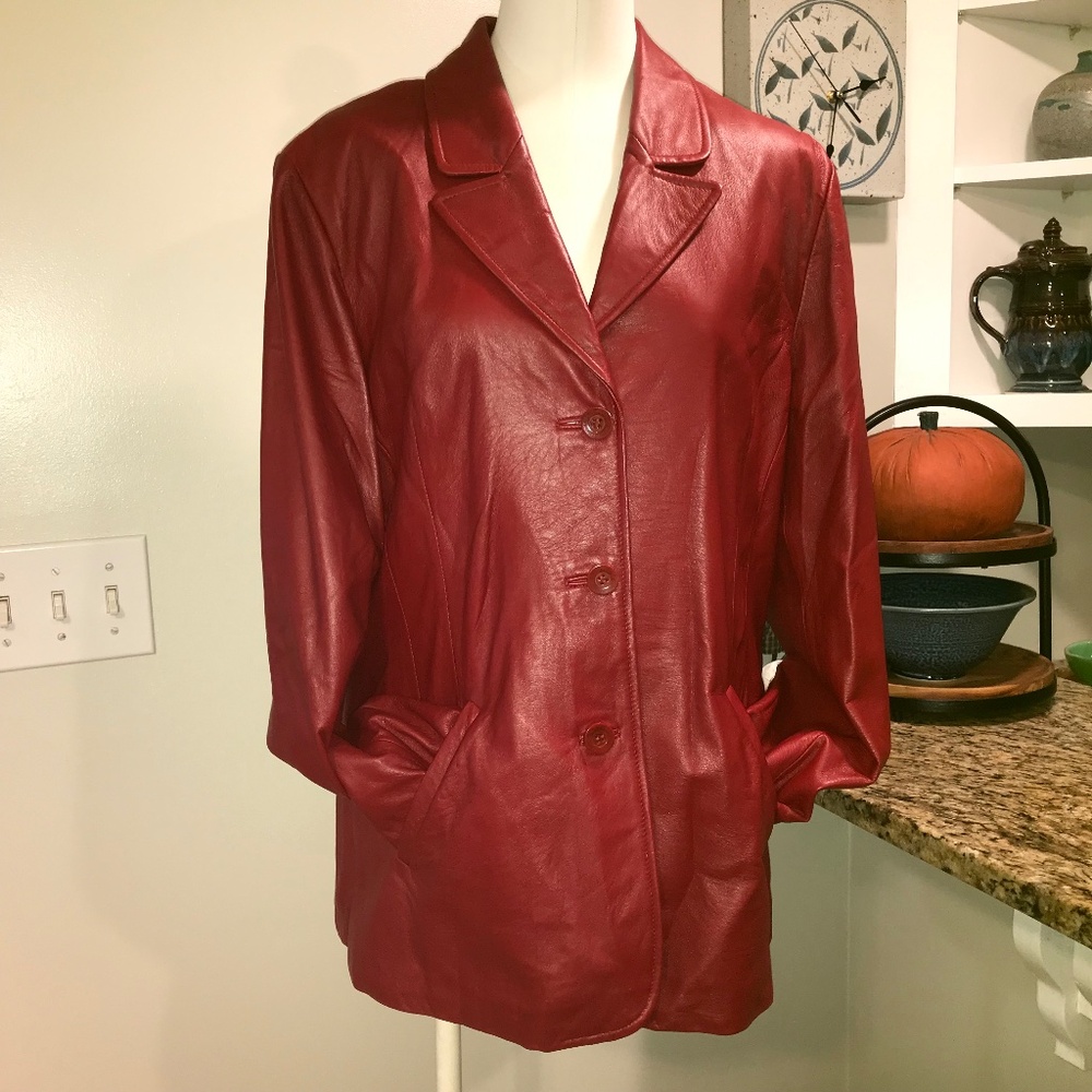 WilsonsLeather red sports coat jacket